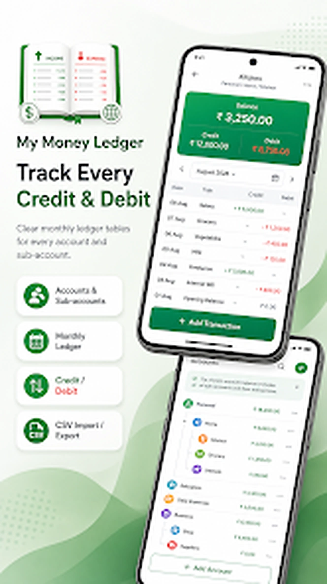 My Money Ledger credit and debit tracker