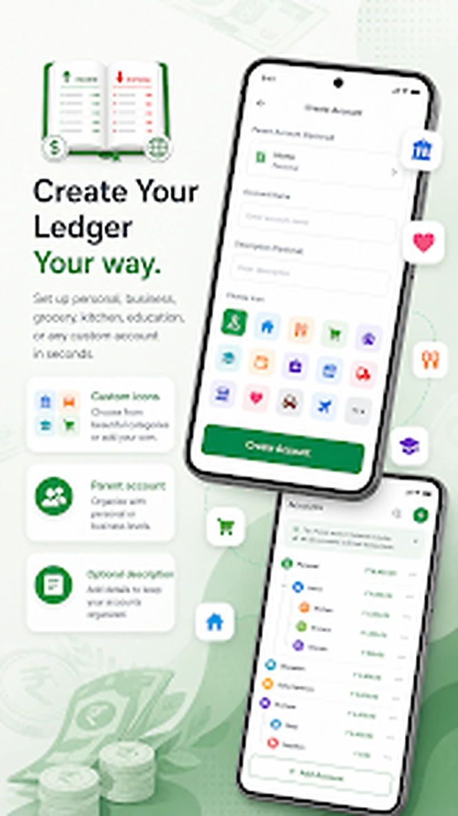 Create a personal or business money ledger